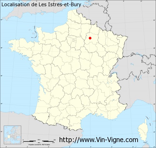 Carte  de Les Istres-et-Bury